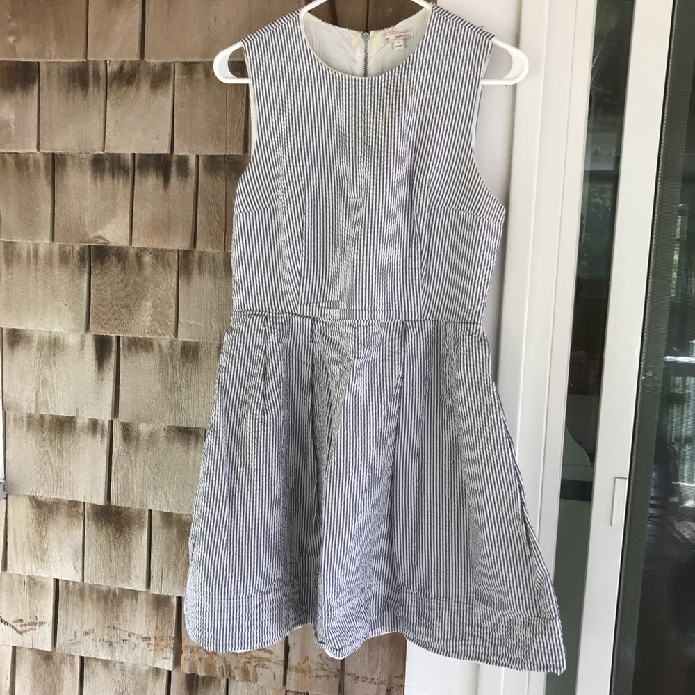 Seersucker A Line Dress